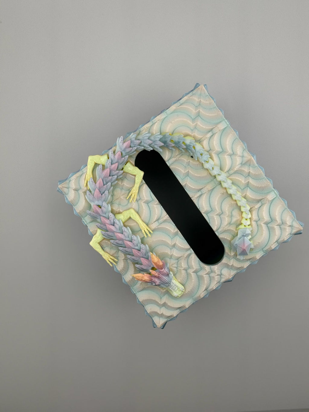 Combo de caja de pañuelos y dragón flexible